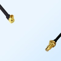 MMCX/Female Right Angle - SMC/Bulkhead Male Coaxial Jumper Cable