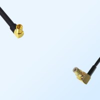 MMCX/Female Right Angle - SMC/Male Right Angle Coaxial Jumper Cable