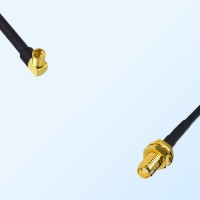 MMCX/Female Right Angle - SSMA/Bulkhead Female Coaxial Jumper Cable