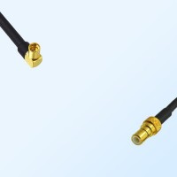 MMCX/Female Right Angle - SSMB/Male Coaxial Jumper Cable