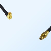 MMCX/Female Right Angle - SSMC/Male Coaxial Jumper Cable