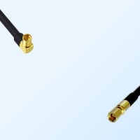 MMCX/Female Right Angle - SSMC/Female Coaxial Jumper Cable