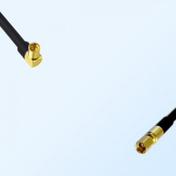 MMCX/Female Right Angle - SSMC/Female Coaxial Jumper Cable