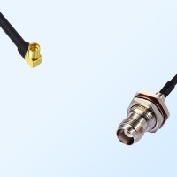 MMCX/Female R/A - TNC/Bulkhead Female with O-Ring Coaxial Jumper Cable