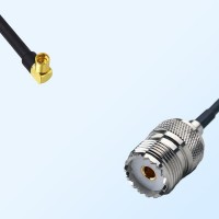 MMCX/Female Right Angle - UHF/Female Coaxial Jumper Cable