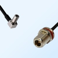 MS147/Male R/A - N/Bulkhead Female with O-Ring Coaxial Jumper Cable