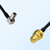 MS147/Male Right Angle - RP SMA/Bulkhead Female Coaxial Jumper Cable