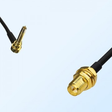 MS156/Male Right Angle - RP SMA/Bulkhead Female Coaxial Jumper Cable