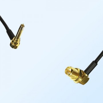 MS156/Male R/A - RP SMA/Bulkhead Female R/A Coaxial Jumper Cable