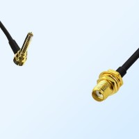 MS156/Male Right Angle - SMA/Bulkhead Female Coaxial Jumper Cable