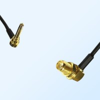 MS156/Male R/A - SMA/Bulkhead Female R/A Coaxial Jumper Cable