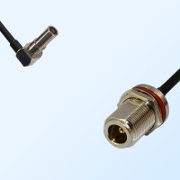 MS162/Male R/A - N/Bulkhead Female with O-Ring Coaxial Jumper Cable