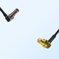 MS162/Male R/A - RP SMA/Bulkhead Female R/A Coaxial Jumper Cable