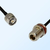 N/Male - N/Bulkhead Female with O-Ring Coaxial Jumper Cable