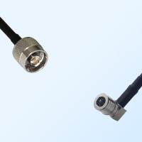 N/Male - QMA/Male Right Angle Coaxial Jumper Cable