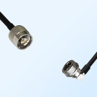 N/Male - QN/Male Right Angle Coaxial Jumper Cable
