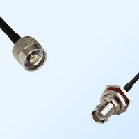 N/Male - RP BNC/Bulkhead Female with O-Ring Coaxial Jumper Cable