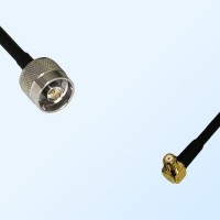 N/Male - RP MCX/Male Right Angle Coaxial Jumper Cable