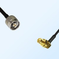 N/Male - RP SMA/Bulkhead Female Right Angle Coaxial Jumper Cable