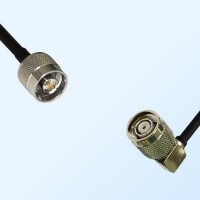 N/Male - RP TNC/Male Right Angle Coaxial Jumper Cable