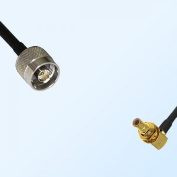 N/Male - SMB/Bulkhead Male Right Angle Coaxial Jumper Cable