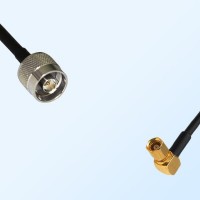 N/Male - SMC/Female Right Angle Coaxial Jumper Cable