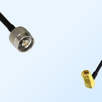 N/Male - SSMA/Male Right Angle Coaxial Jumper Cable