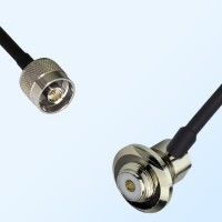 N/Male - UHF/Bulkhead Female Right Angle Coaxial Jumper Cable