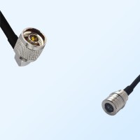 N/Male Right Angle - QMA/Male Coaxial Jumper Cable