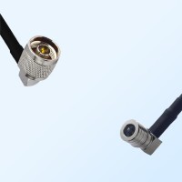 N/Male Right Angle - QMA/Male Right Angle Coaxial Jumper Cable