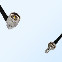 N/Male R/A - QMA/Bulkhead Female with O-Ring Coaxial Jumper Cable
