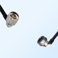 N/Male Right Angle - QN/Male Right Angle Coaxial Jumper Cable
