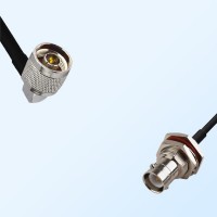 N/Male R/A - RP BNC/Bulkhead Female with O-Ring Coaxial Jumper Cable