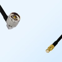 N/Male Right Angle - RP MCX/Male Coaxial Jumper Cable