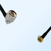 N/Male Right Angle - RP MCX/Male Right Angle Coaxial Jumper Cable