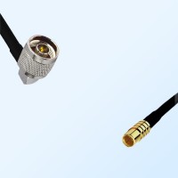 N/Male Right Angle - RP MCX/Female Coaxial Jumper Cable
