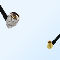 N/Male Right Angle - RP MCX/Female Right Angle Coaxial Jumper Cable
