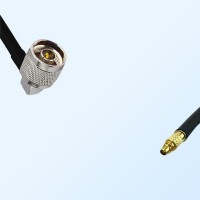 N/Male Right Angle - RP MMCX/Male Coaxial Jumper Cable