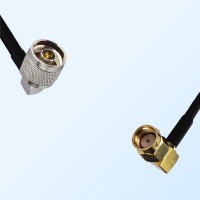 N/Male Right Angle - RP SMA/Male Right Angle Coaxial Jumper Cable