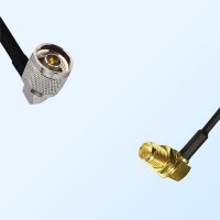N/Male R/A - RP SMA/Bulkhead Female R/A Coaxial Jumper Cable
