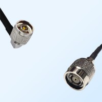 N/Male Right Angle - RP TNC/Male Coaxial Jumper Cable