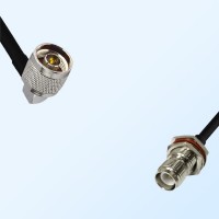 N/Male R/A - RP TNC/Bulkhead Female with O-Ring Coaxial Jumper Cable