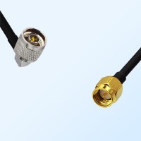 N/Male Right Angle - SMA/Male Coaxial Jumper Cable