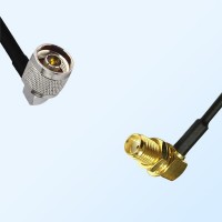 N/Male R/A - SMA/Bulkhead Female R/A Coaxial Jumper Cable