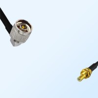 N/Male Right Angle - SMB/Bulkhead Male Coaxial Jumper Cable