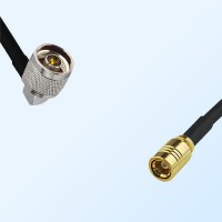 N/Male Right Angle - SMB/Female Coaxial Jumper Cable