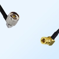 N/Male Right Angle - SMB/Female Right Angle Coaxial Jumper Cable
