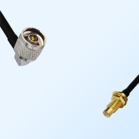 N/Male Right Angle - SMC/Bulkhead Male Coaxial Jumper Cable