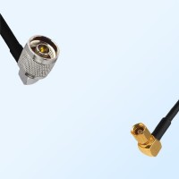 N/Male Right Angle - SMC/Female Right Angle Coaxial Jumper Cable