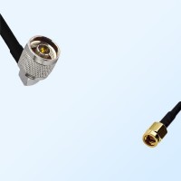 N/Male Right Angle - SSMA/Male Coaxial Jumper Cable